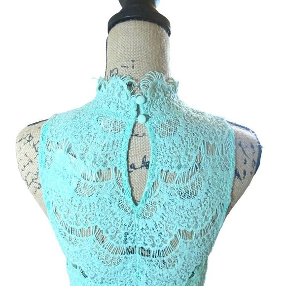Custom Free People Mint Lace Dress - Picture 6 of 14